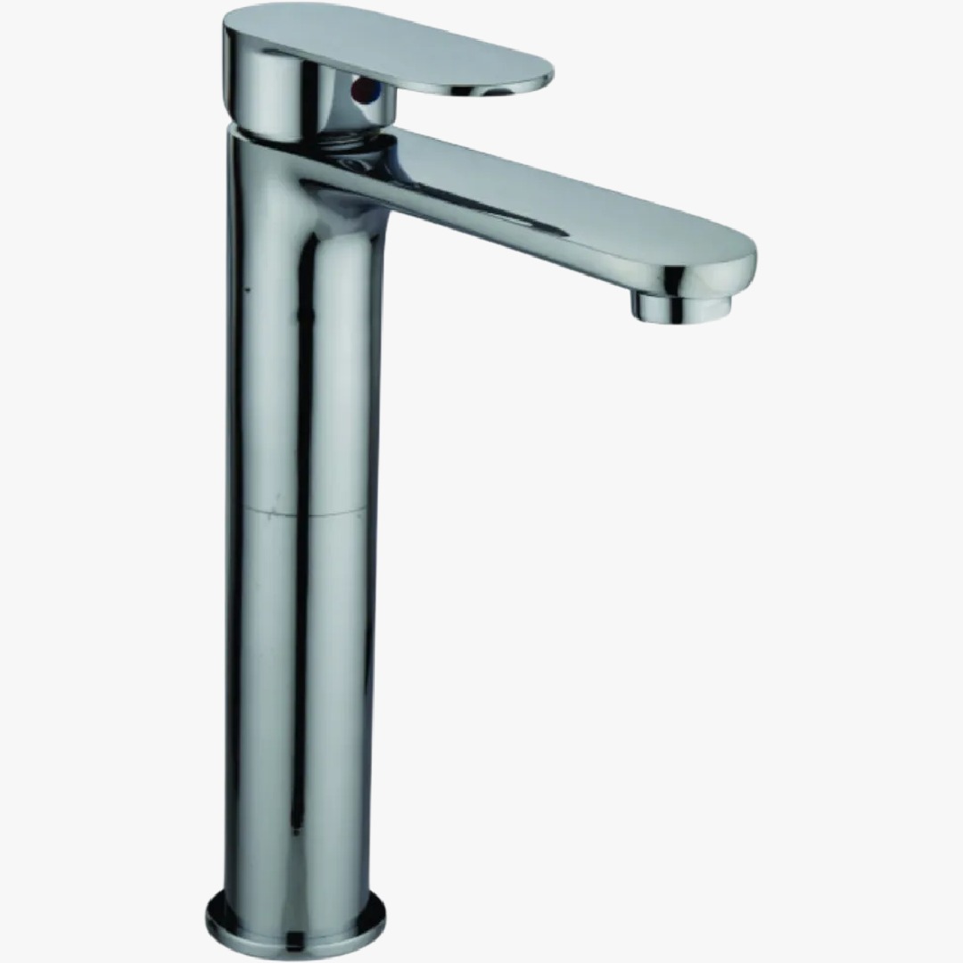 Durable bathroom basin mixer faucet for modern interiors.